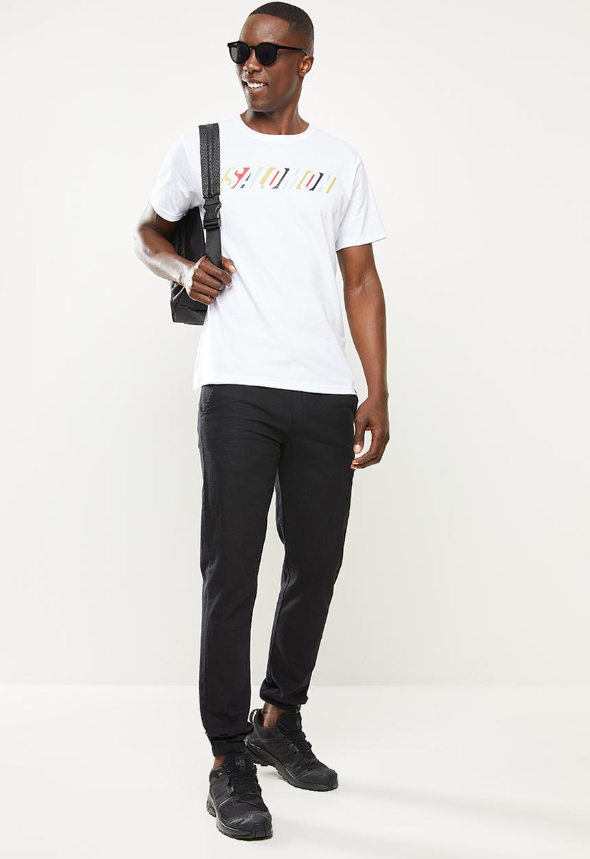 Salomon - Run for it short sleeve tee m - white