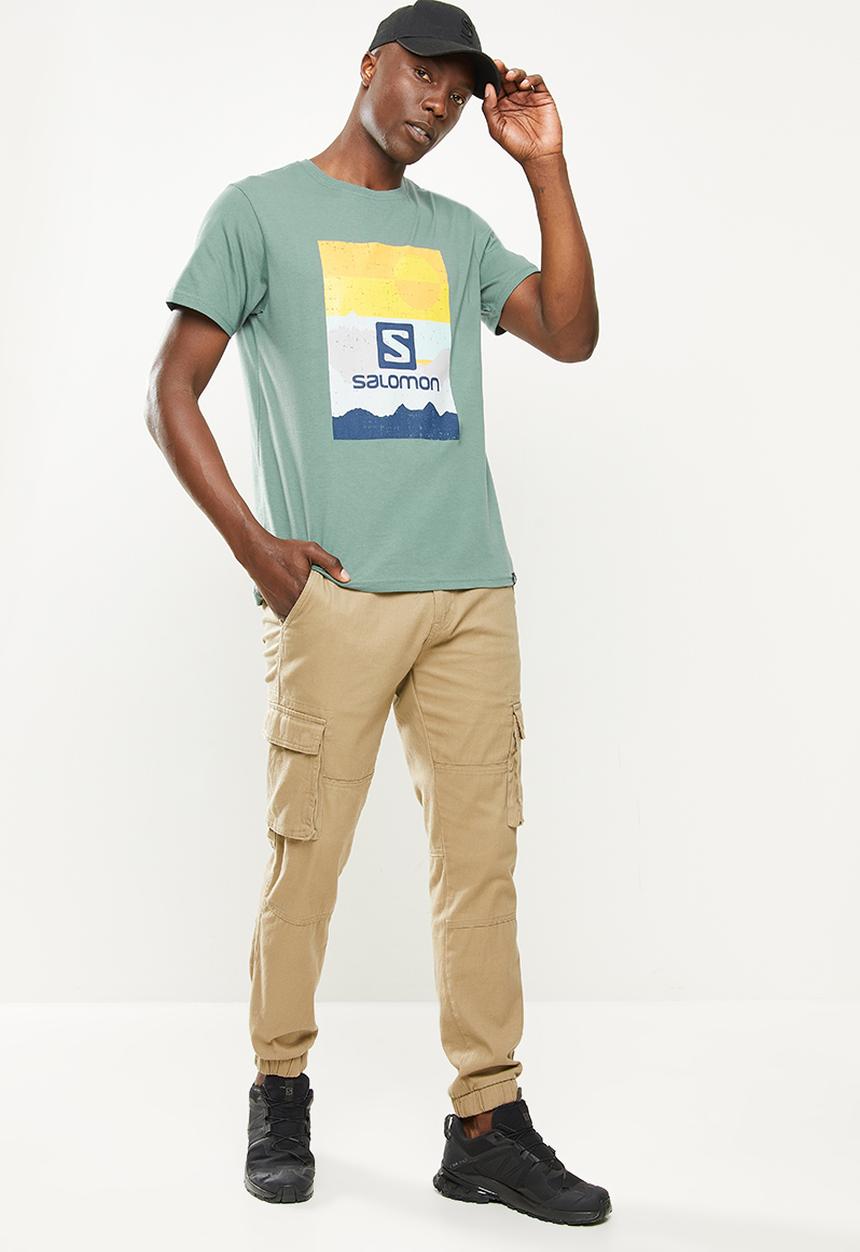 Salomon - Holiday short sleeve tee m - green