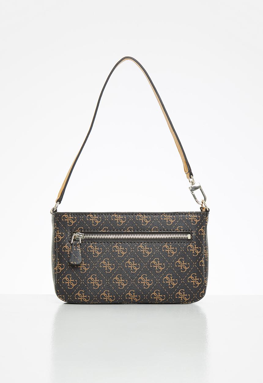 GUESS - Vikky top zip shoulder bag - brown