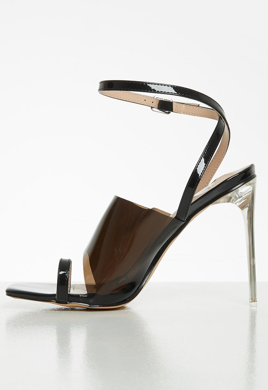 Footwork - Brianne toe post stiletto heel - black