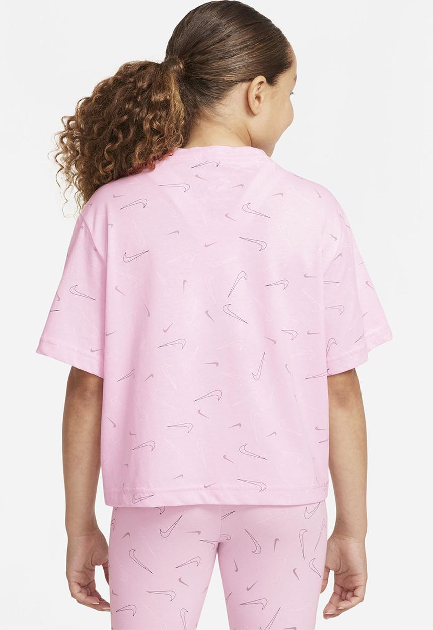 Nike - G nsw tee boxy swsh fetti - pink 