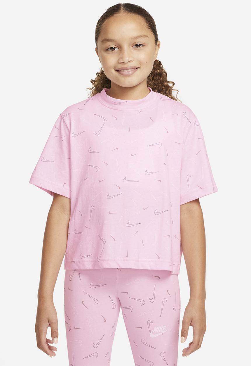 Nike - G nsw tee boxy swsh fetti - pink 