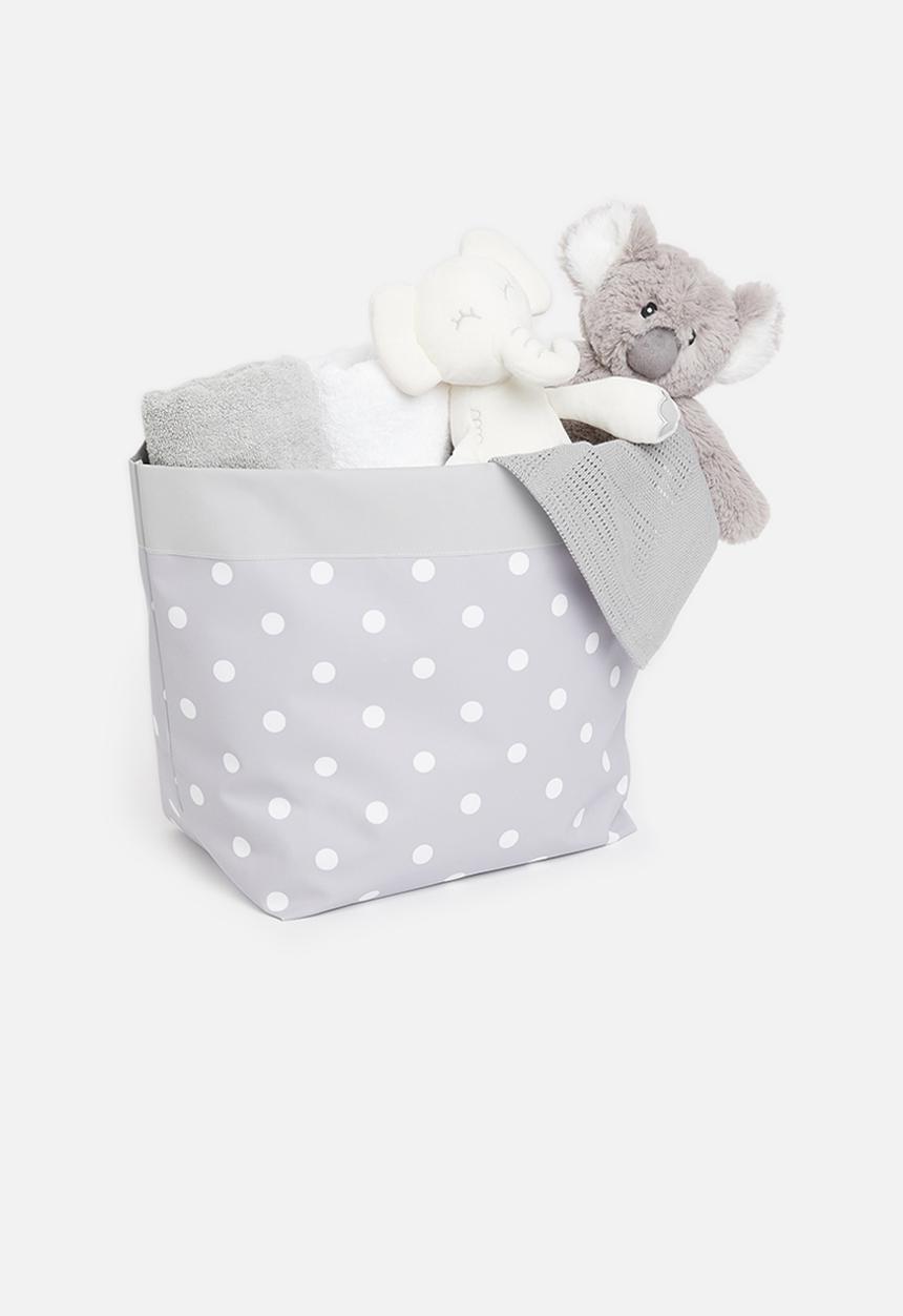 Inspired Vision Studios - Mist canvas Storage basket- grey