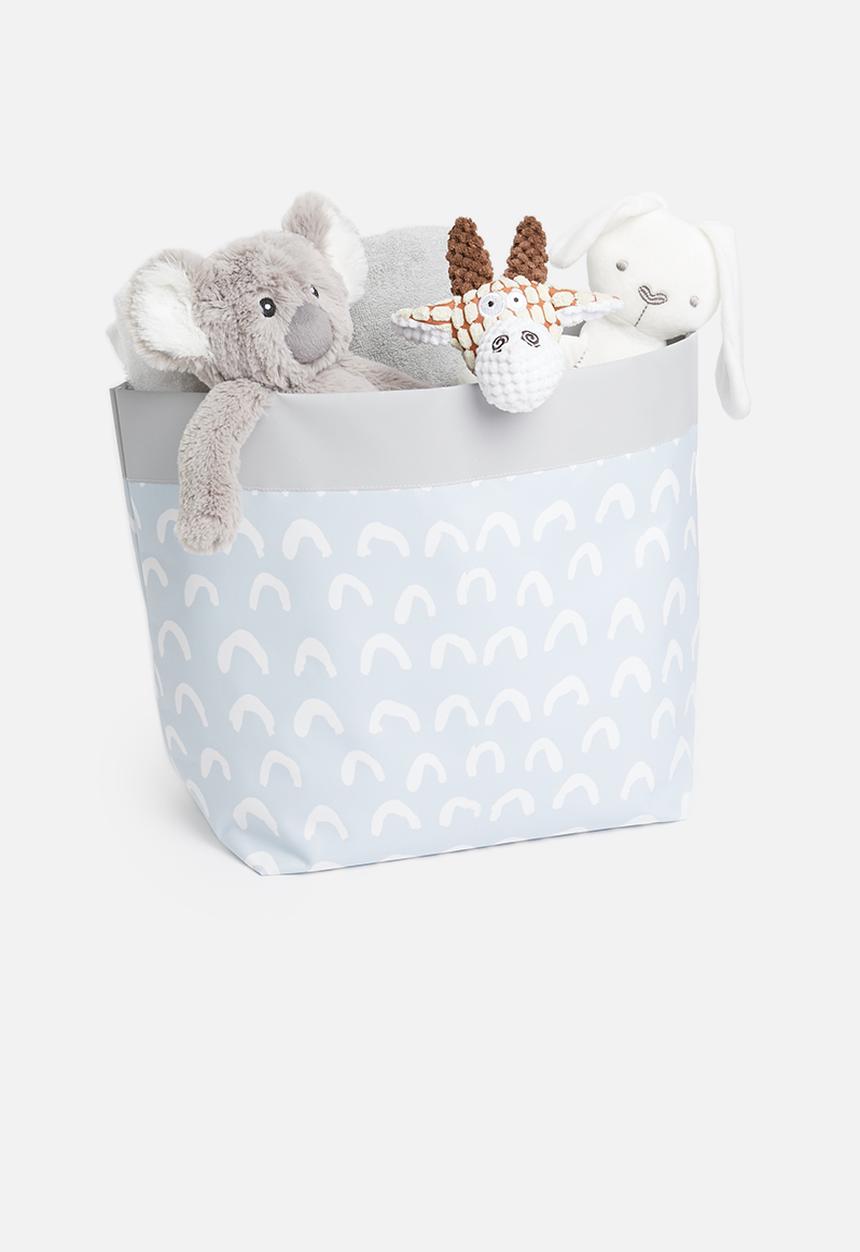 Inspired Vision Studios - Hail canvas Storage basket - blue