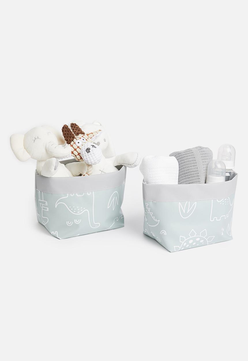 Inspired Vision Studios - Dino canvas Storage set of 2 - green