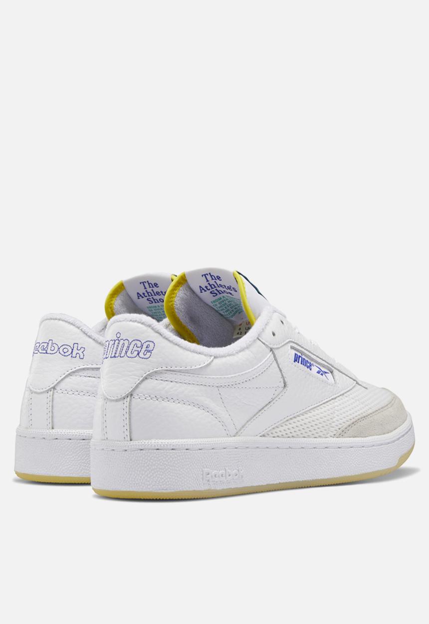 Reebok - Club C 85 X Prince  - ftwr white/stinger yellow/bright cobalt