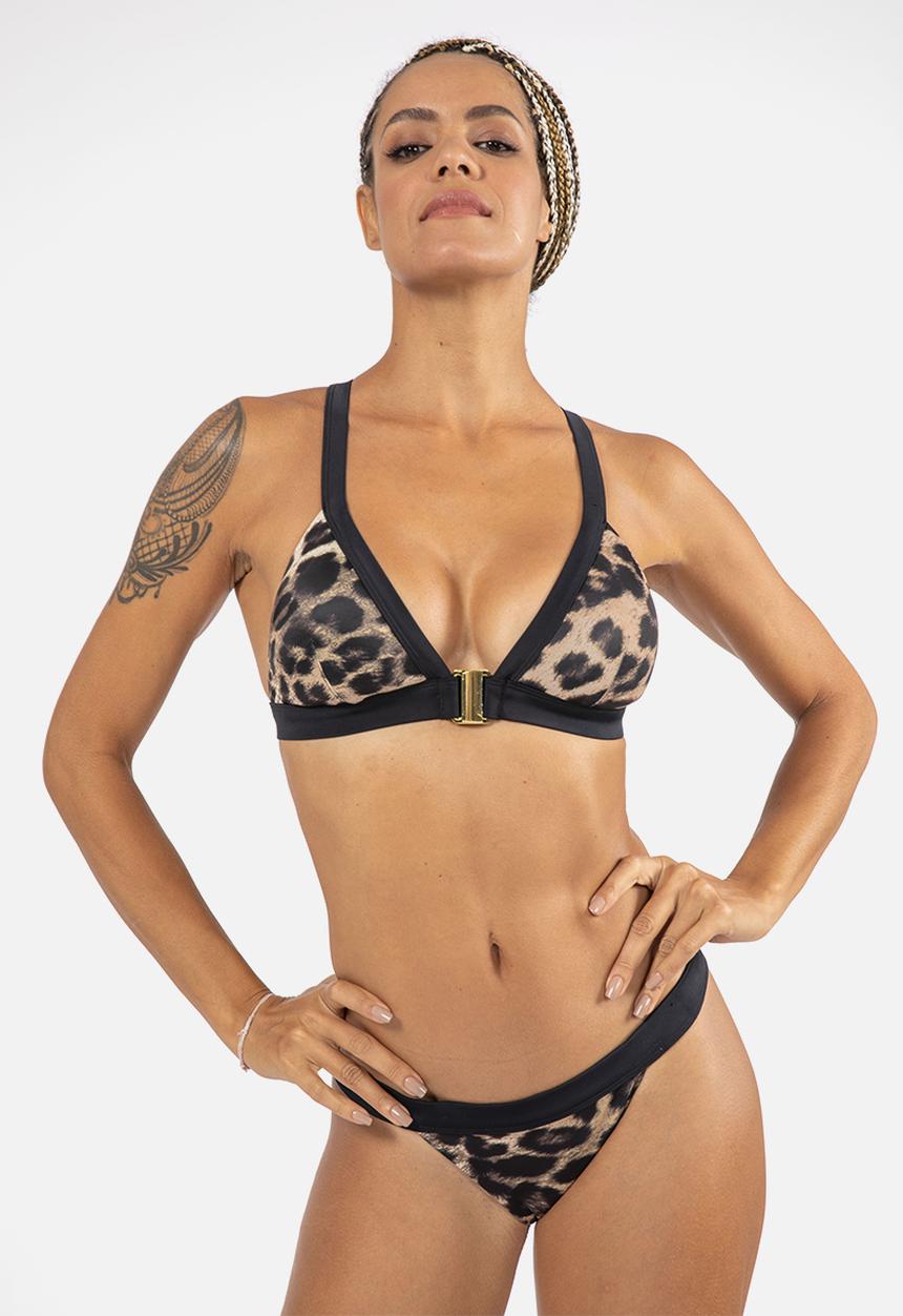 DORINA - Ghana bikini top - brown