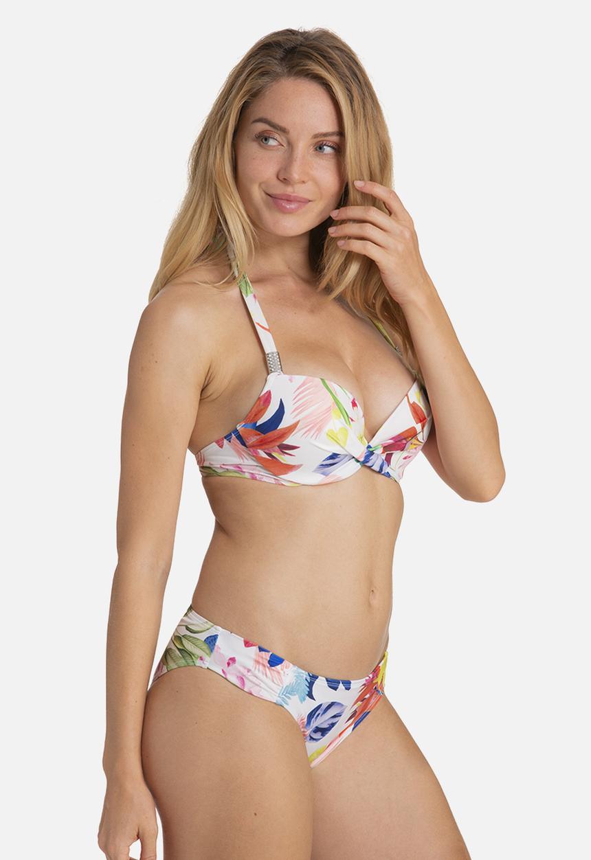 DORINA - Palma bikini top - white