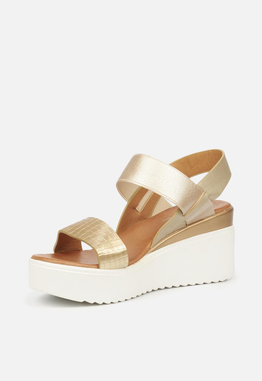 Butterfly Feet - Cascada wedge - gold