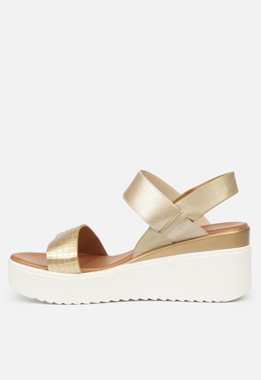 Butterfly Feet - Cascada wedge - gold
