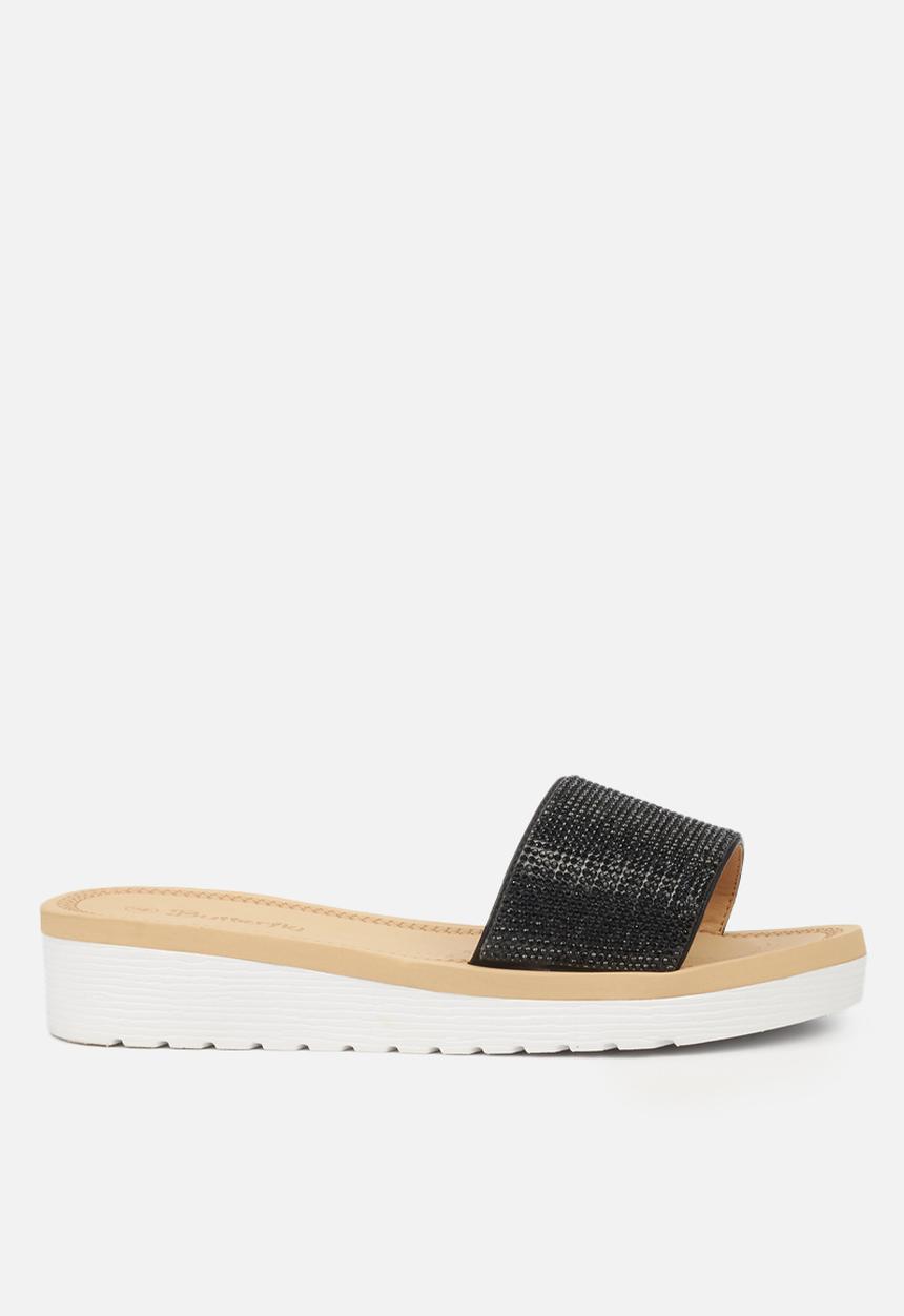 Butterfly Feet - Corley flatform sandal - black