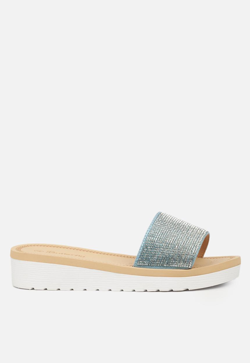 Butterfly Feet - Corley flatform sandal - blue