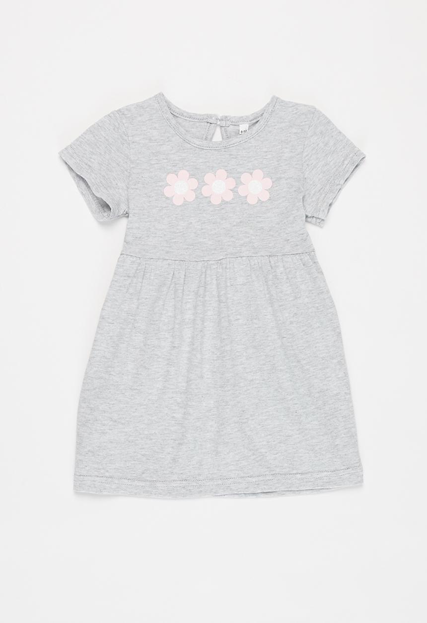 Pop Candy - Baby 2 pack dress - mint & grey 
