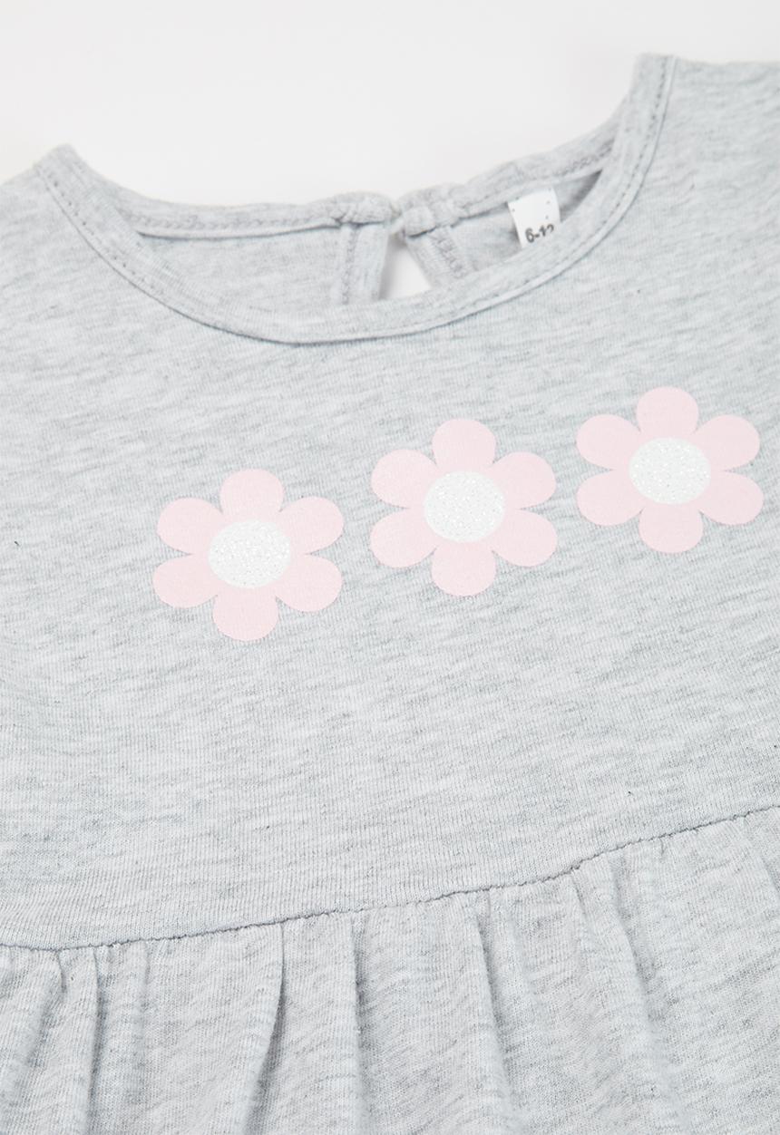 Pop Candy - Baby 2 pack dress - mint & grey 