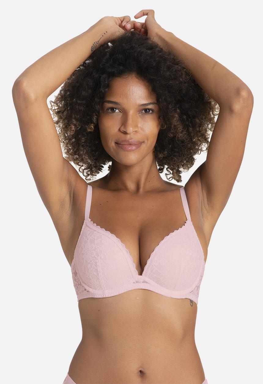 DORINA - Sonia 2 pack push up plunge - pink & grey