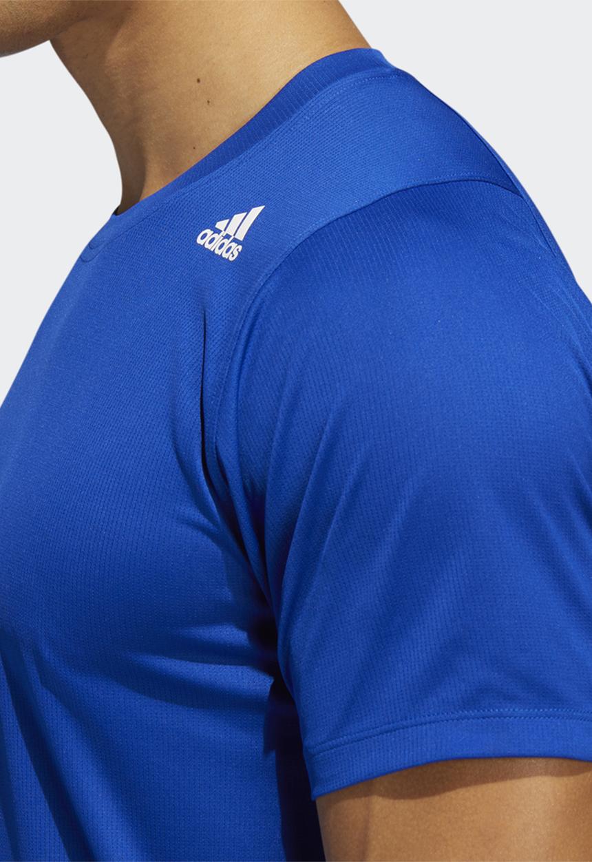 adidas Performance - Freelift sport fitted 3-stripes tee - royal blue