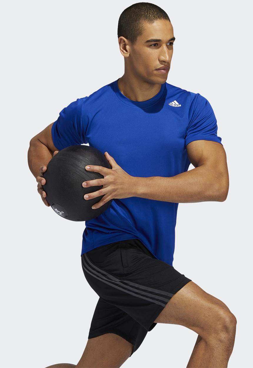 adidas Performance - Freelift sport fitted 3-stripes tee - royal blue