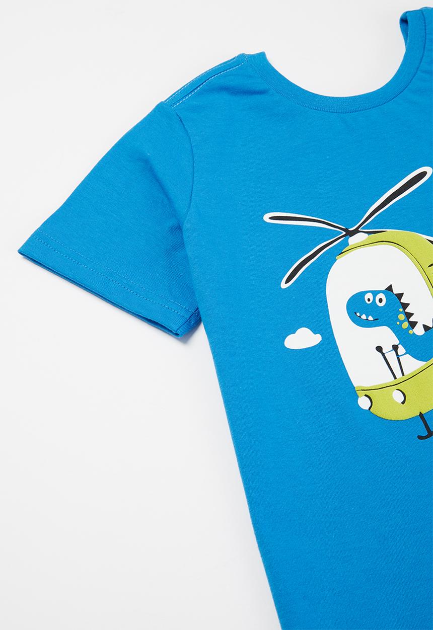 Pop Candy - Tee & shorts set - turquoise & black