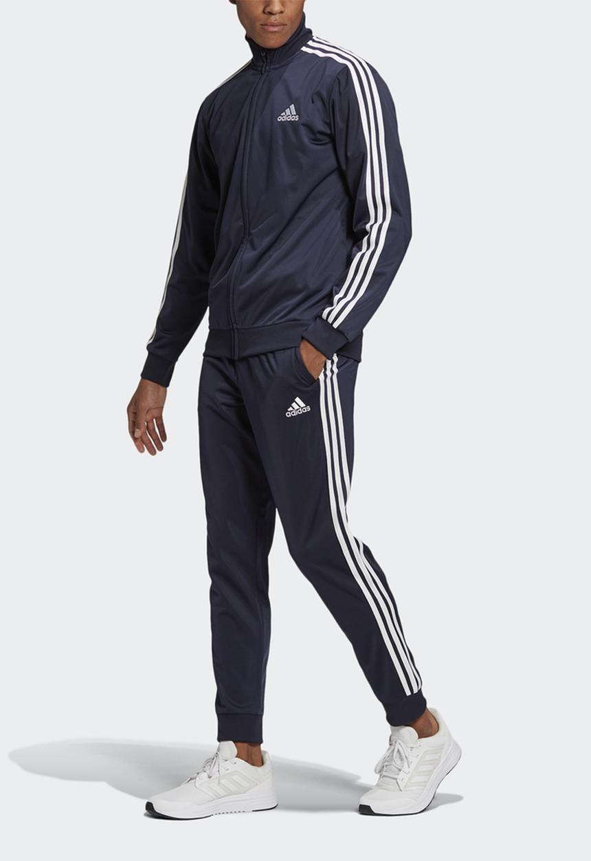 adidas Performance - PRIMEGREEN ESSENTIALS 3-STRIPES TRACK SUIT- legend ink & white