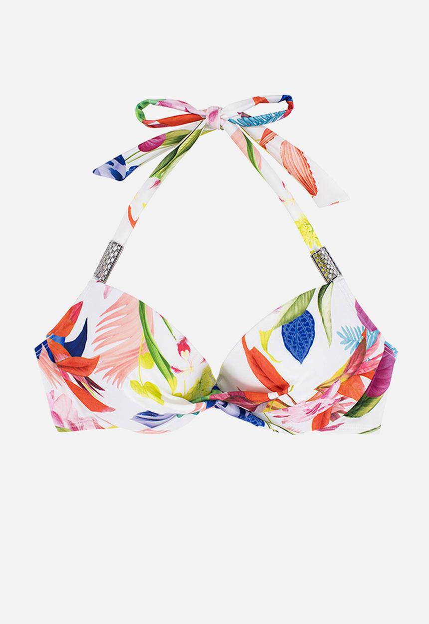 DORINA - Palma bikini top - white