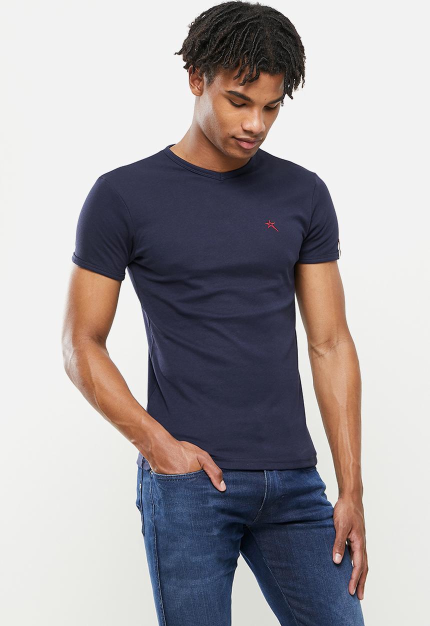SOVIET - M bolt short sleeve muscle fit t-shirt - navy