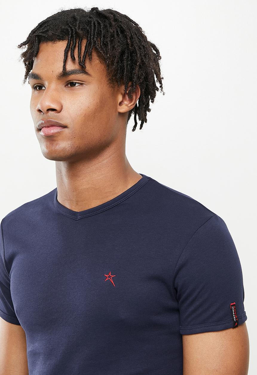 SOVIET - M bolt short sleeve muscle fit t-shirt - navy