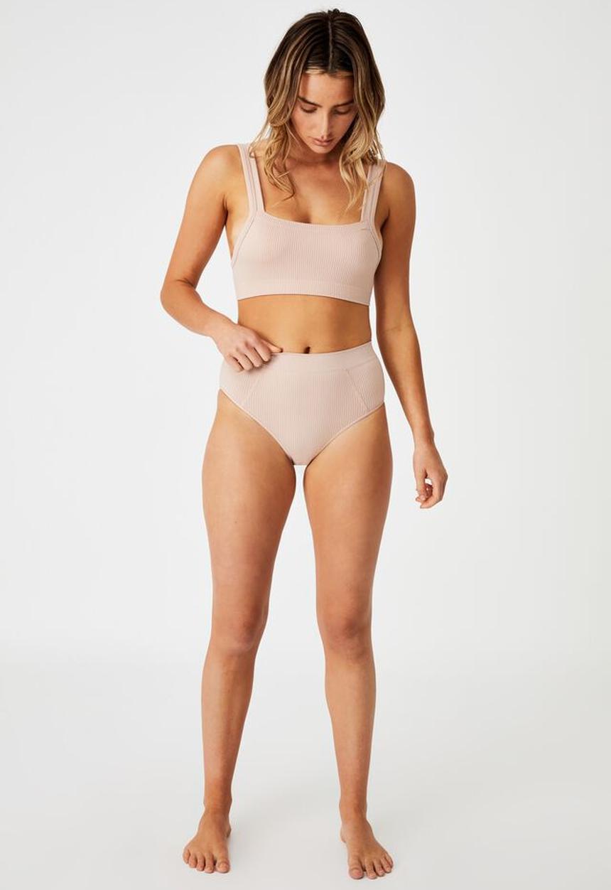 Cotton On - Seamfree mumdie bikini brief - new latte