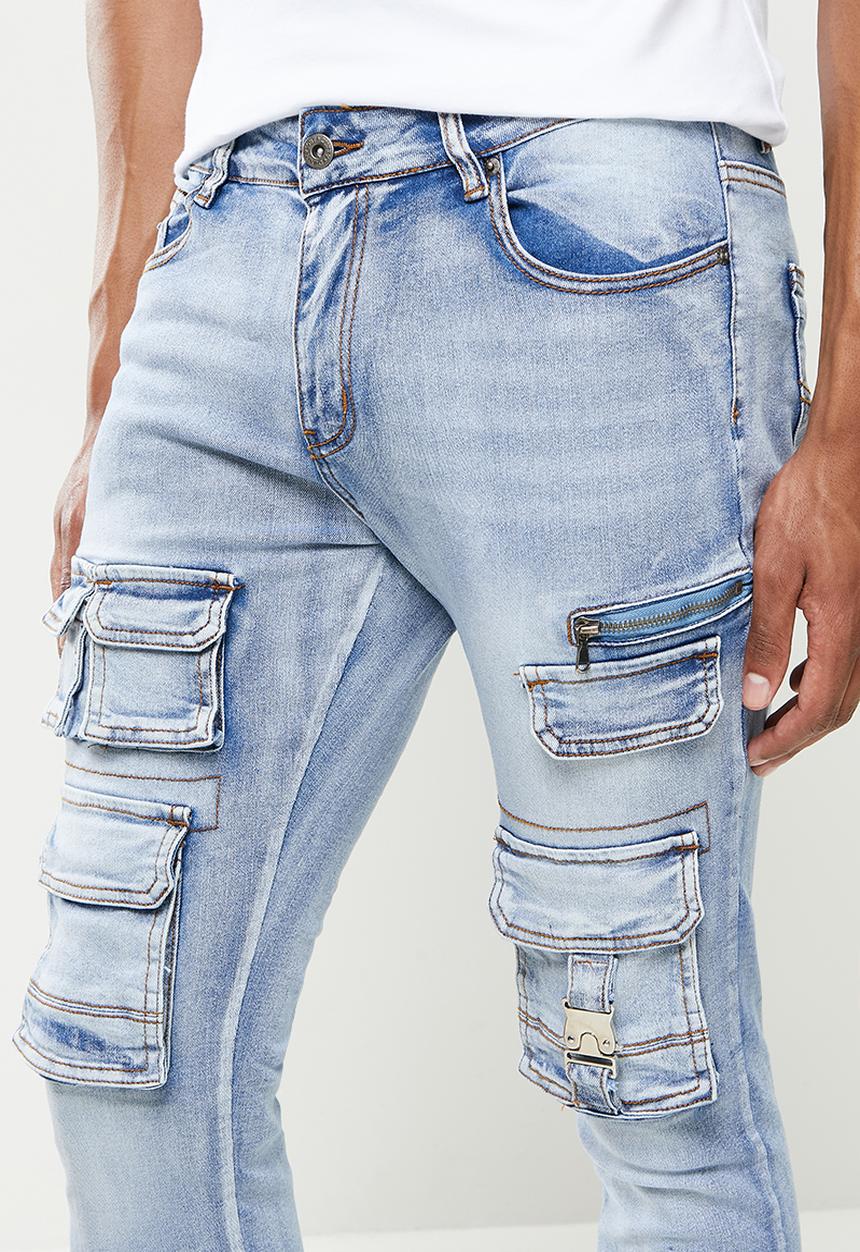 Cutty - Hudson skinny cargo jeans - blue