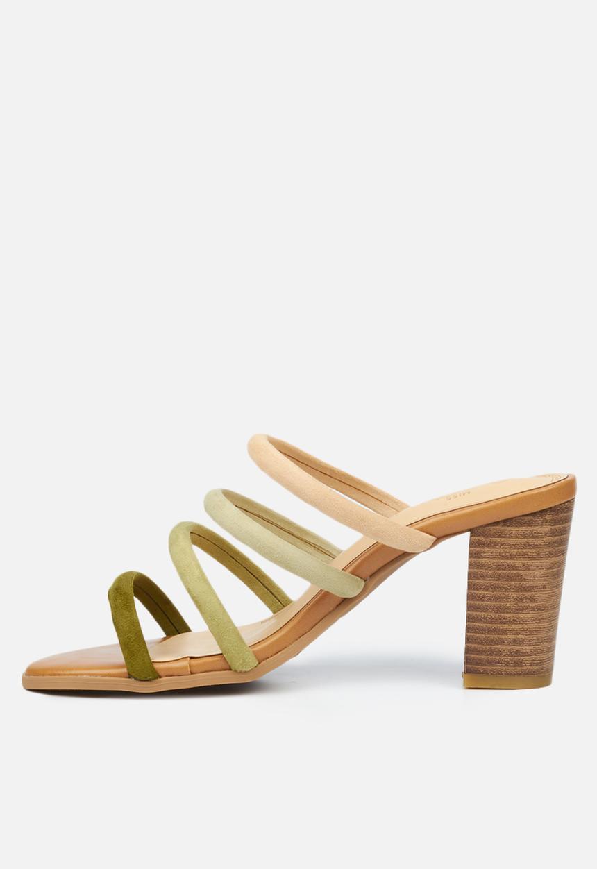 Miss Black - Lazio1 mule heel - olive