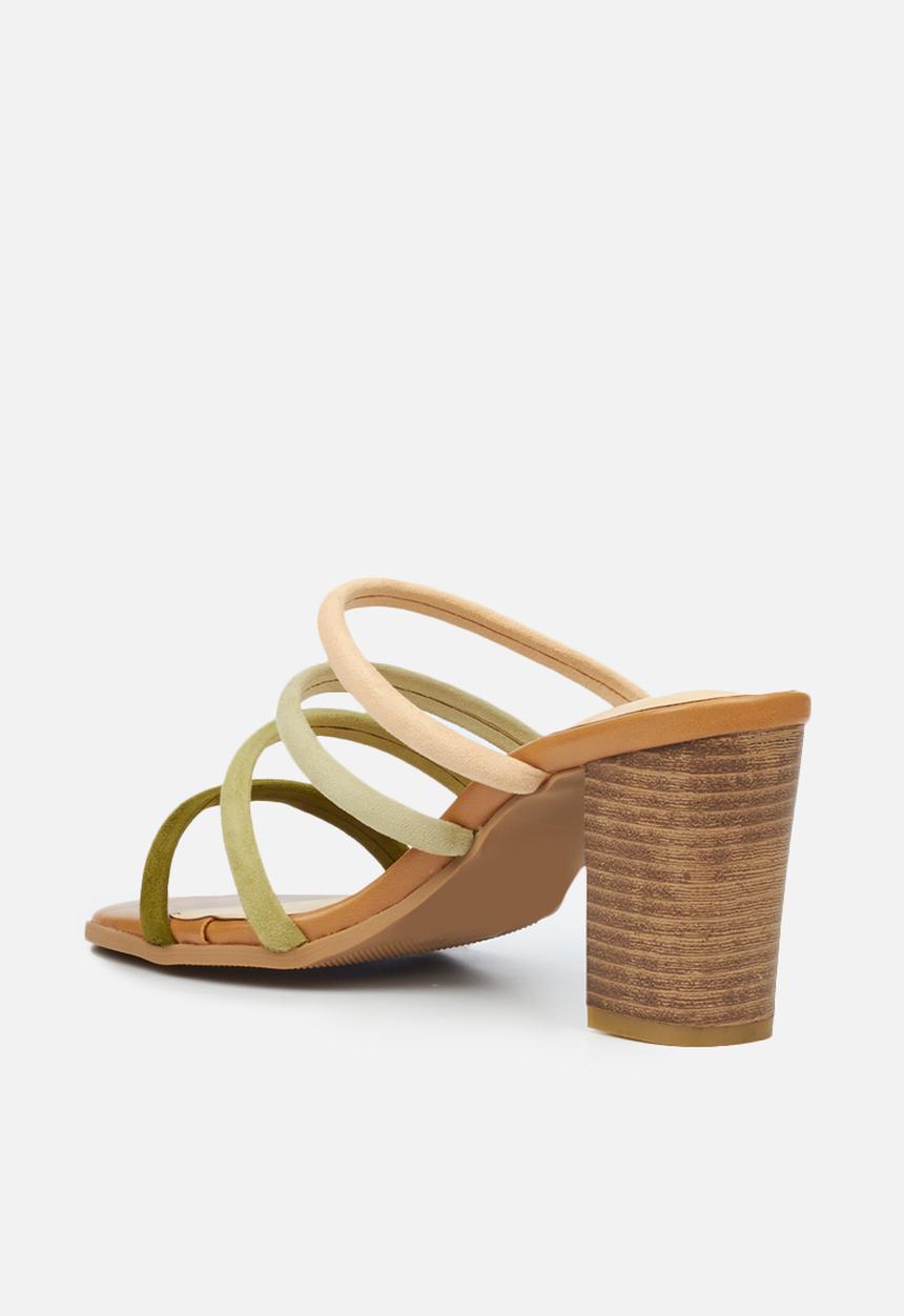 Miss Black - Lazio1 mule heel - olive