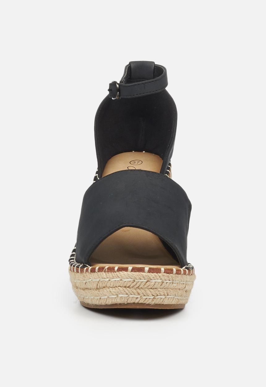 Miss Black - Letaba2 espadrille wedge - black