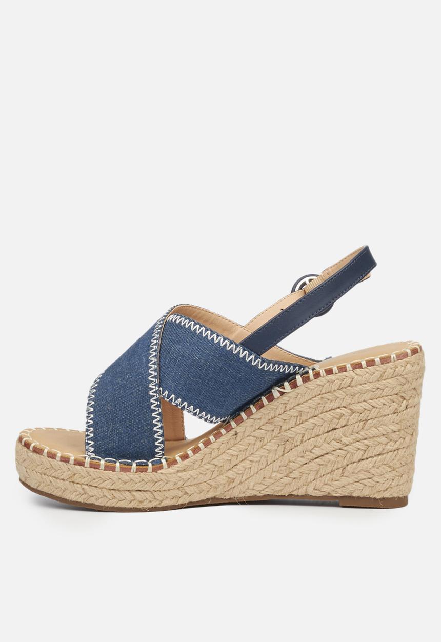 Miss Black - Letaba3 espadrille wedge - blue