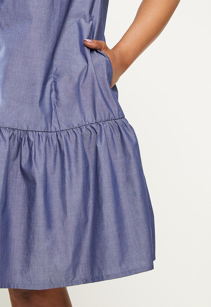 AMANDA LAIRD CHERRY - Plus kidds dress - ink chambray