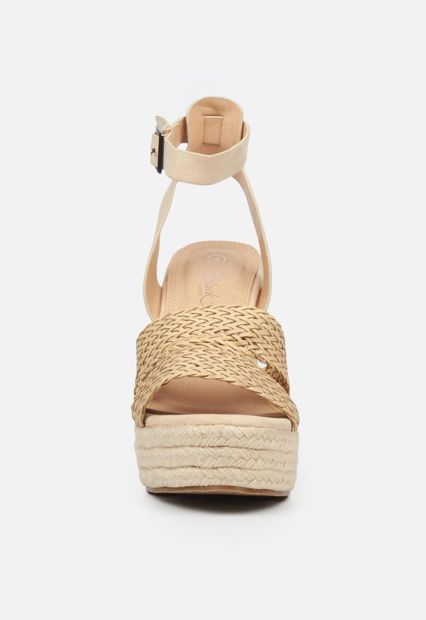Miss Black - Raffia1 espadrille wedge - neutral
