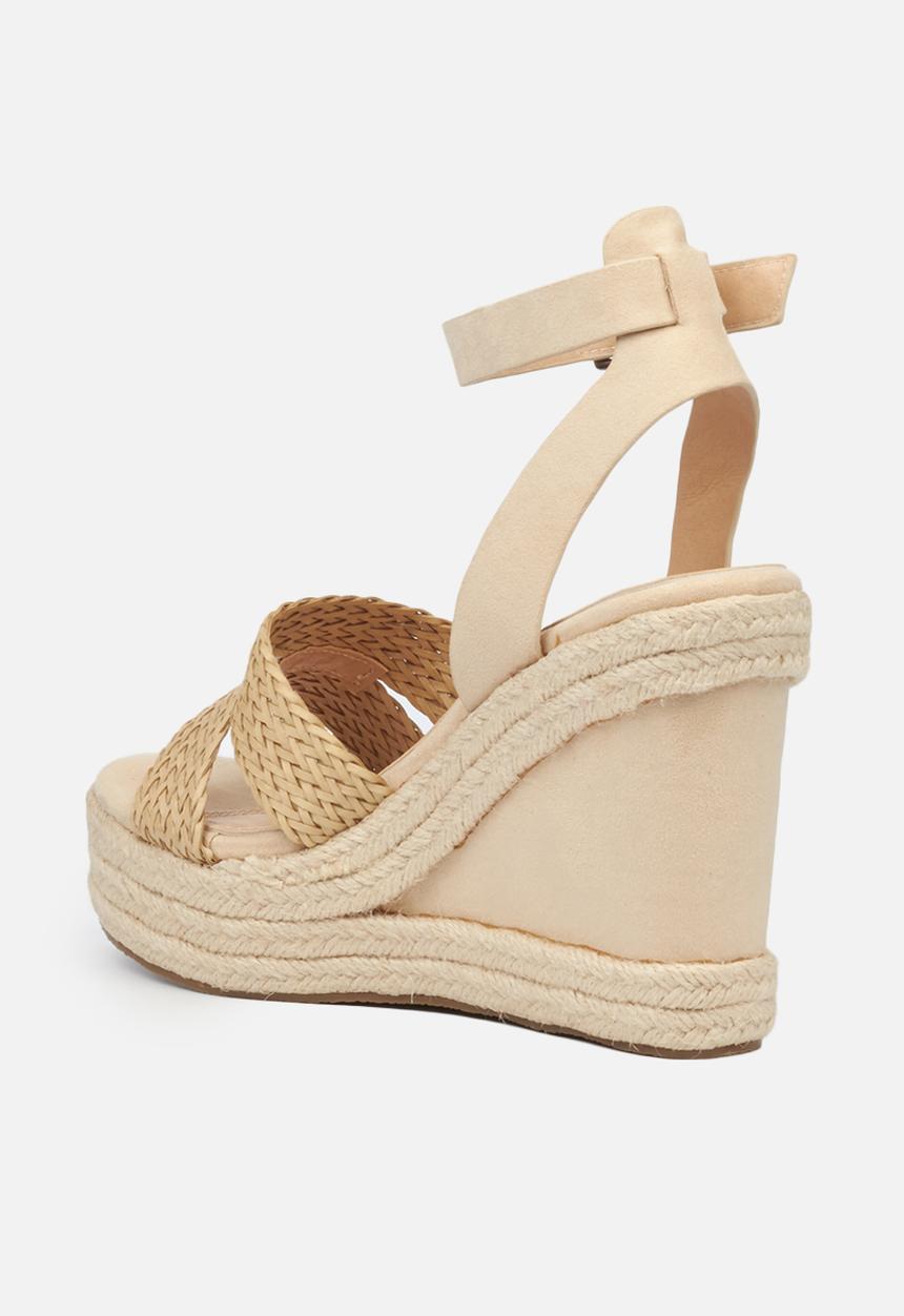 Miss Black - Raffia1 espadrille wedge - neutral