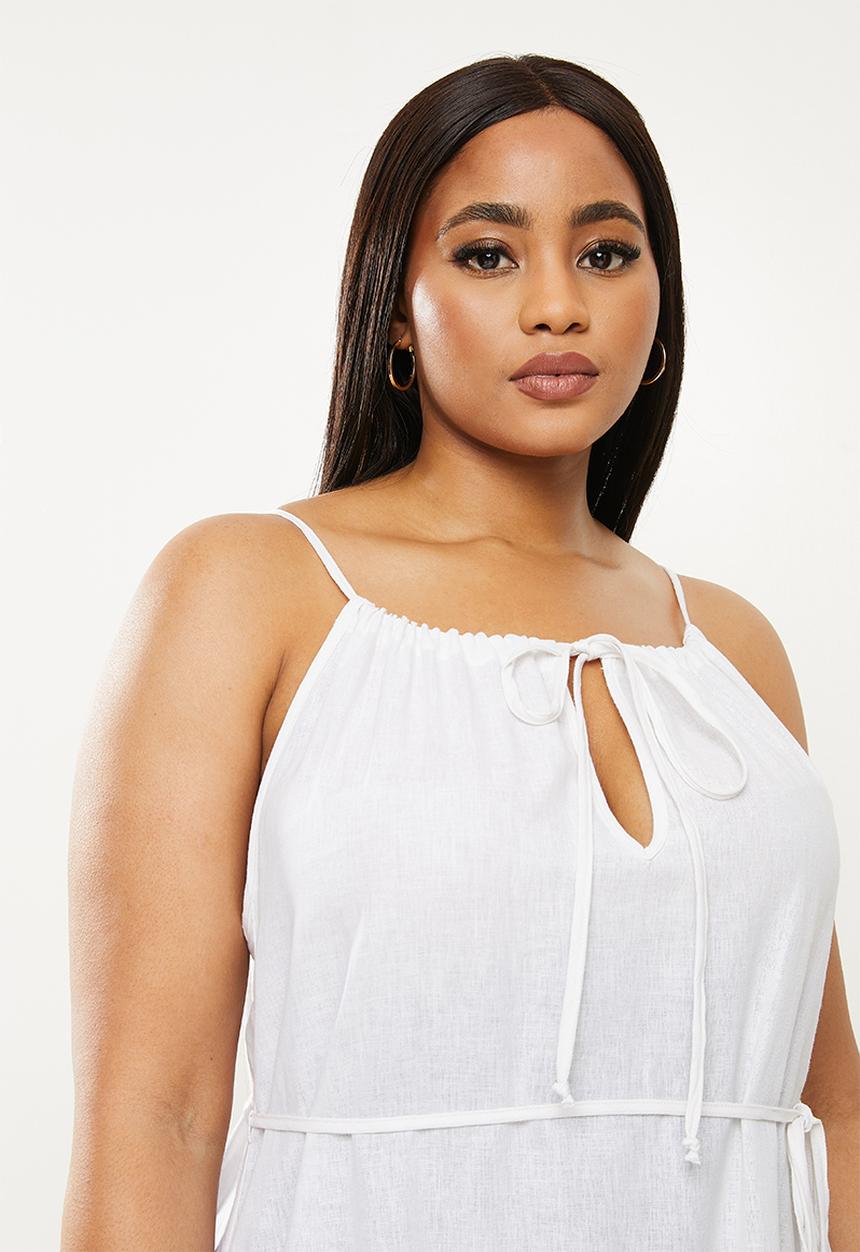 AMANDA LAIRD CHERRY - Plus pumula dress - white