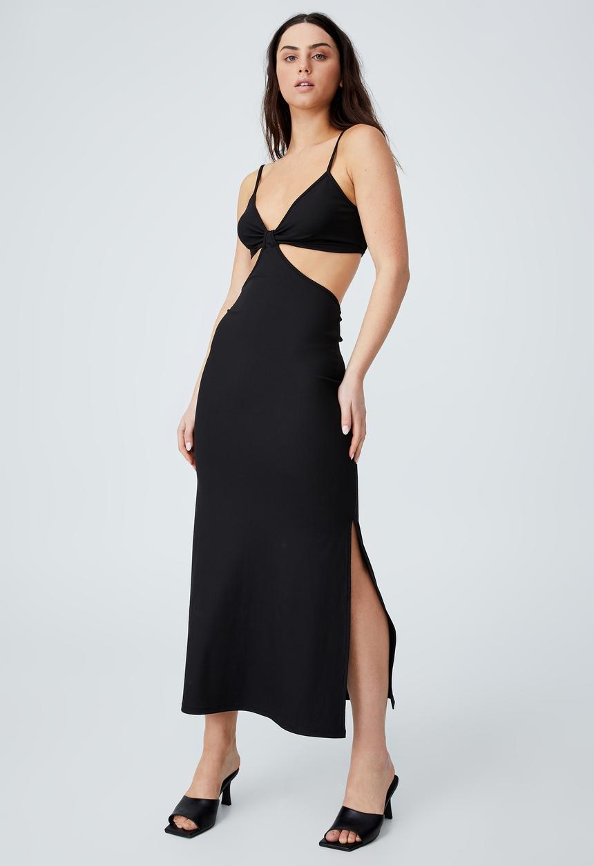 Cotton On - Roshali cut out maxi dress - black