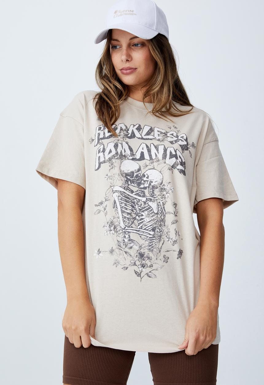Cotton On - The relaxed boyfriend graphic tee - stone
