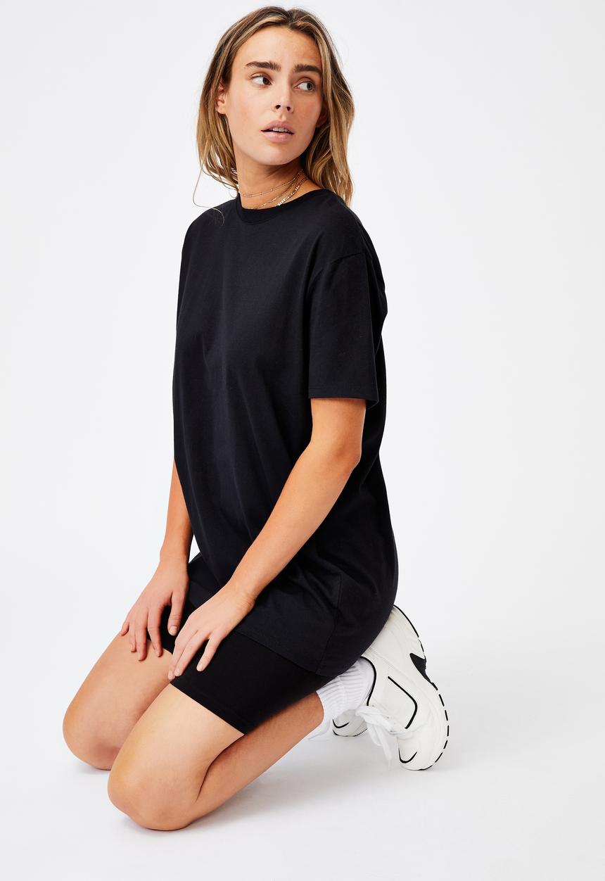 Cotton On - The oversized dad tee - black