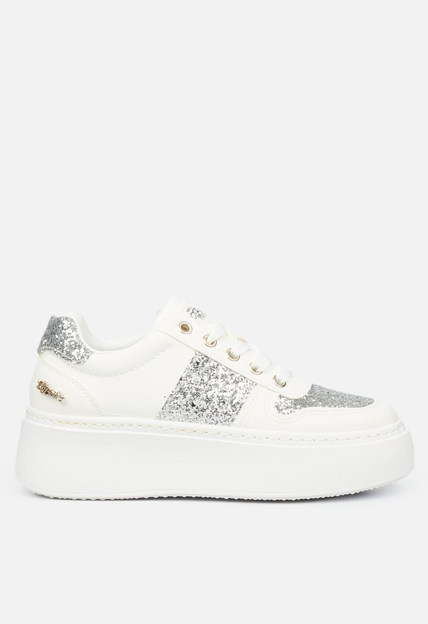 Miss Black - Trio1 flatform sneaker - white