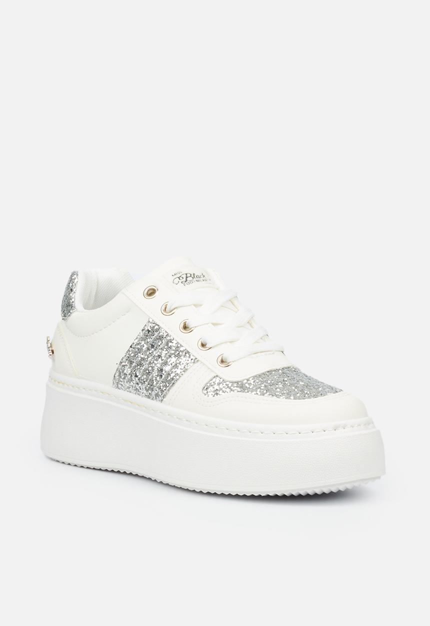Miss Black - Trio1 flatform sneaker - white