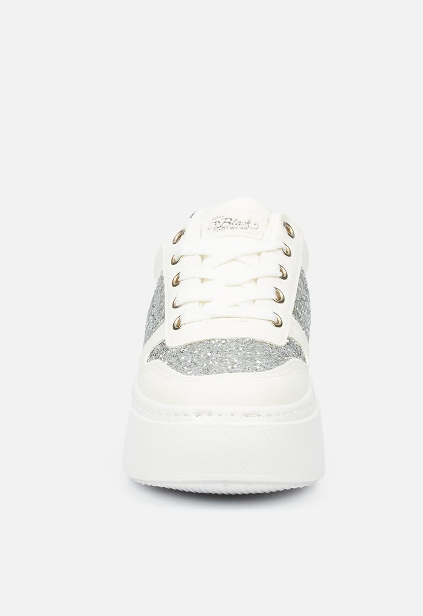 Miss Black - Trio1 flatform sneaker - white