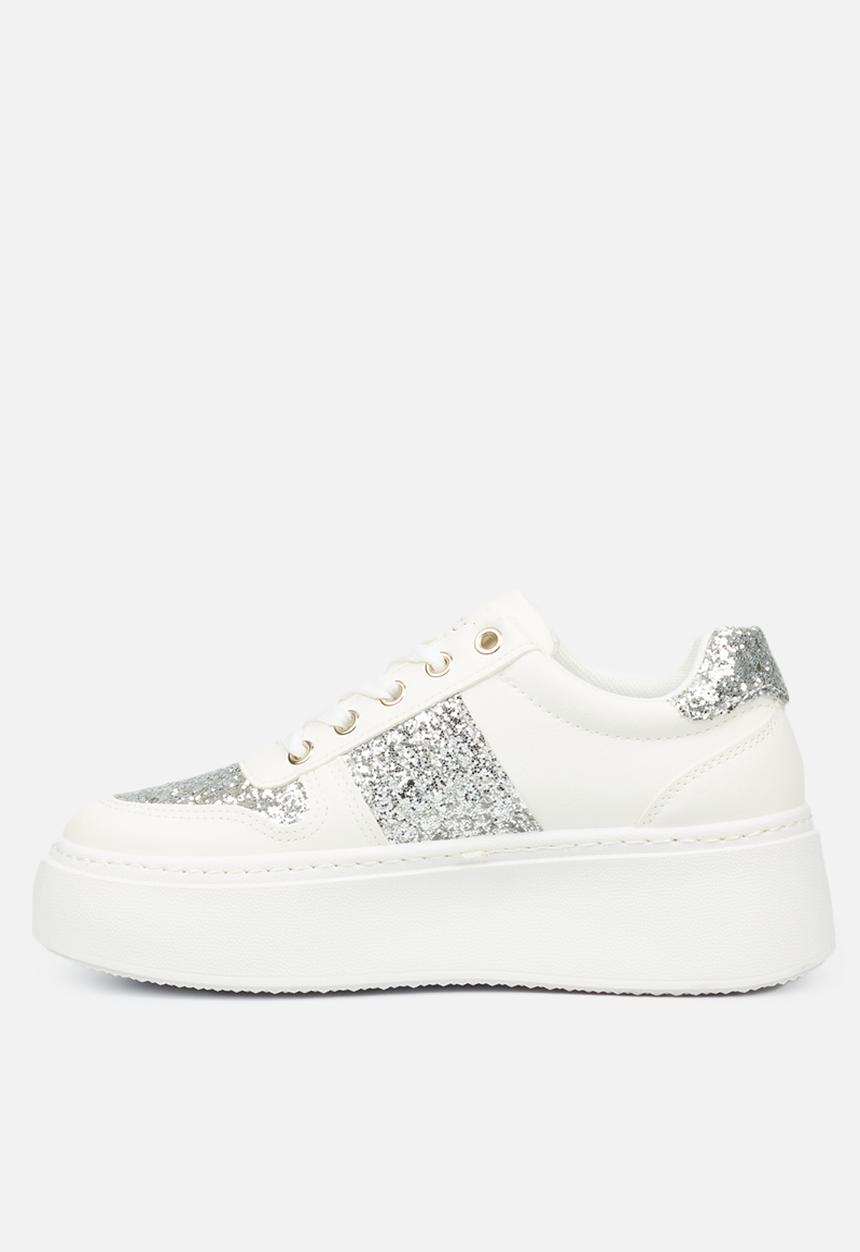 Miss Black - Trio1 flatform sneaker - white