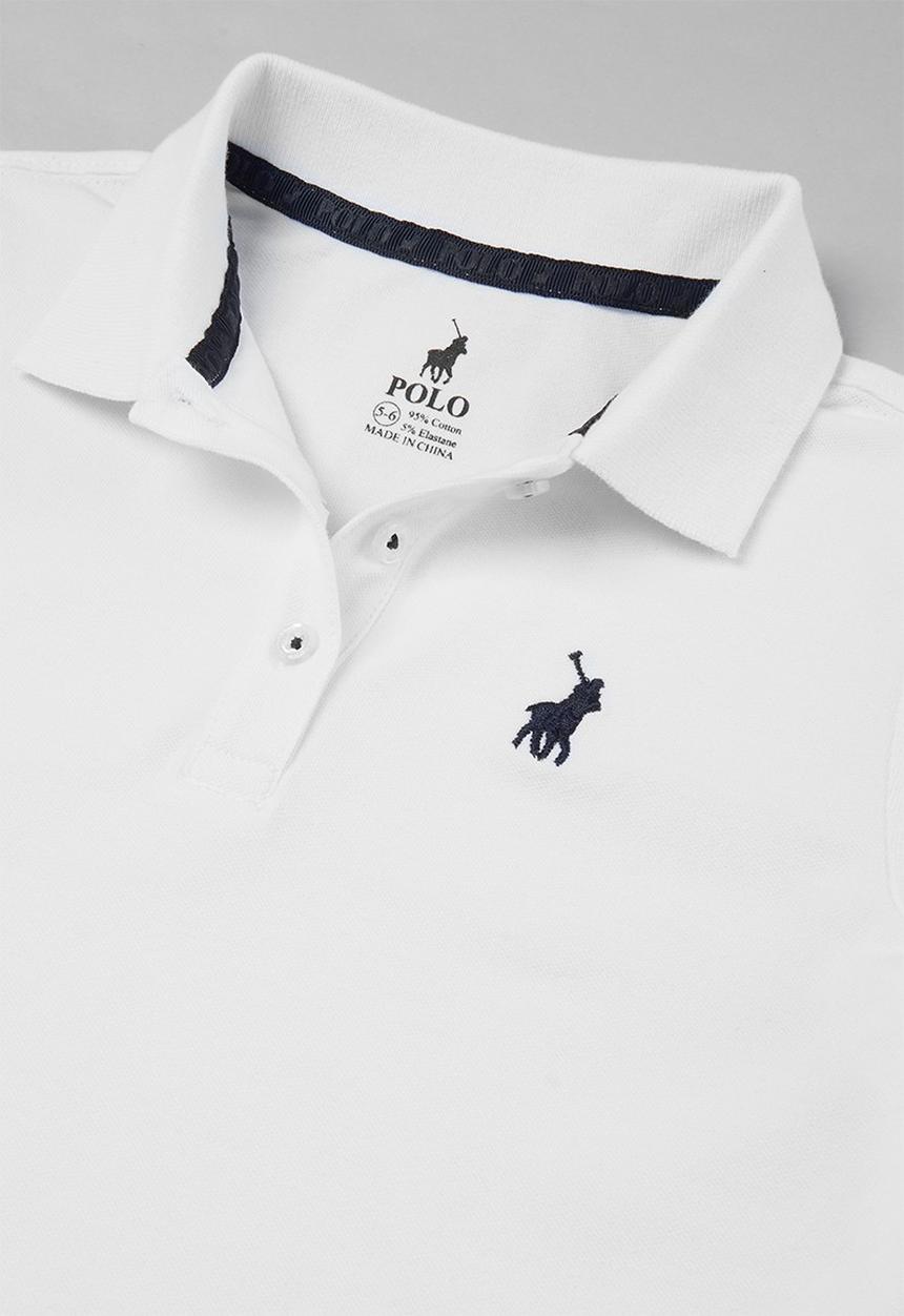 POLO - Girls nina short sleeve golfer - white