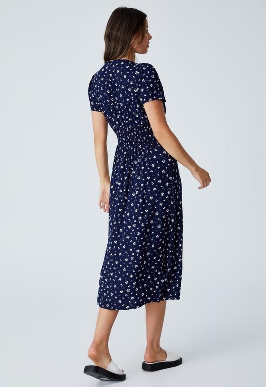 Cotton On - Woven katherine midi dress - hanna ditsy medieval blue
