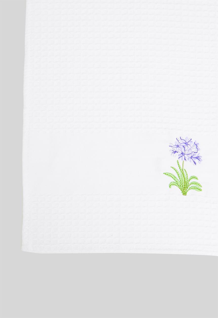 Linen House - Waffle Tea towel set- agapanthus & arum lily
