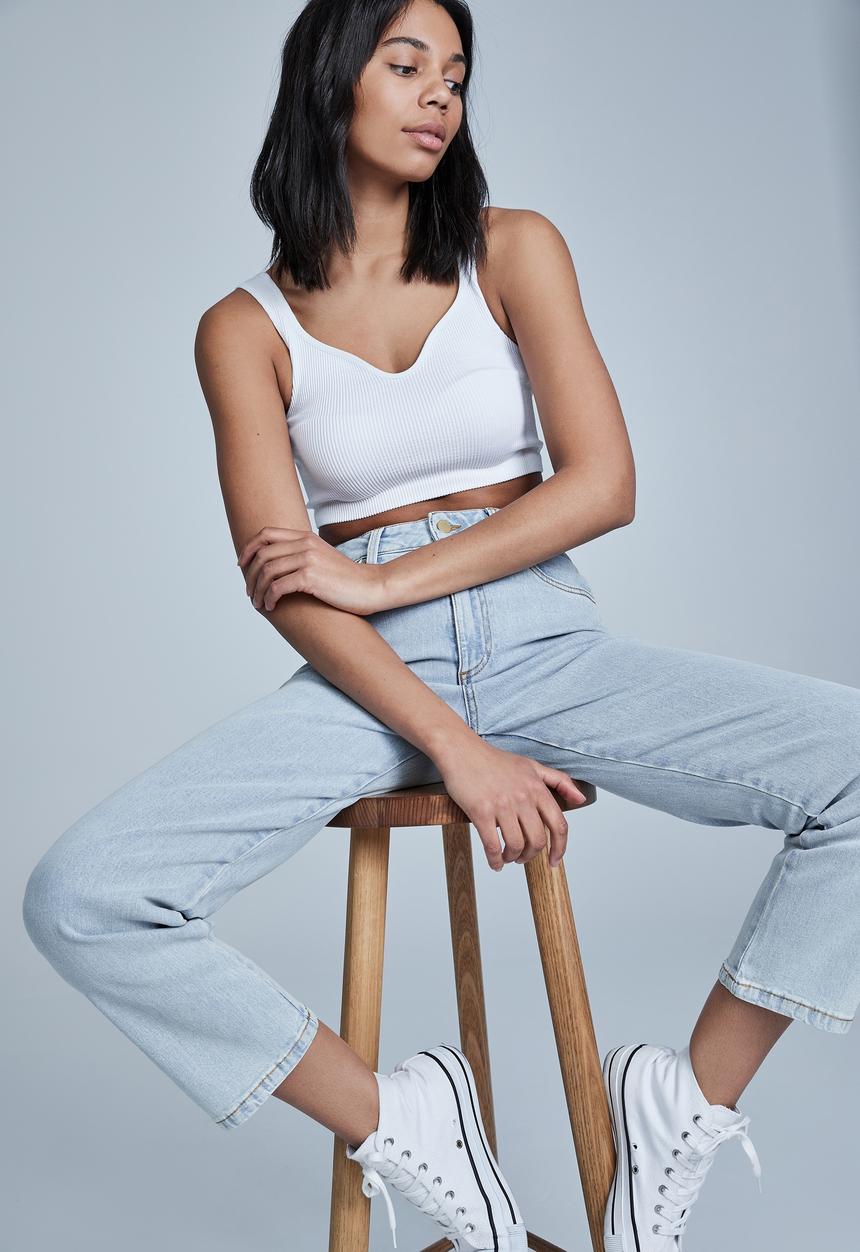 Cotton On - Straight stretch jean - light blue