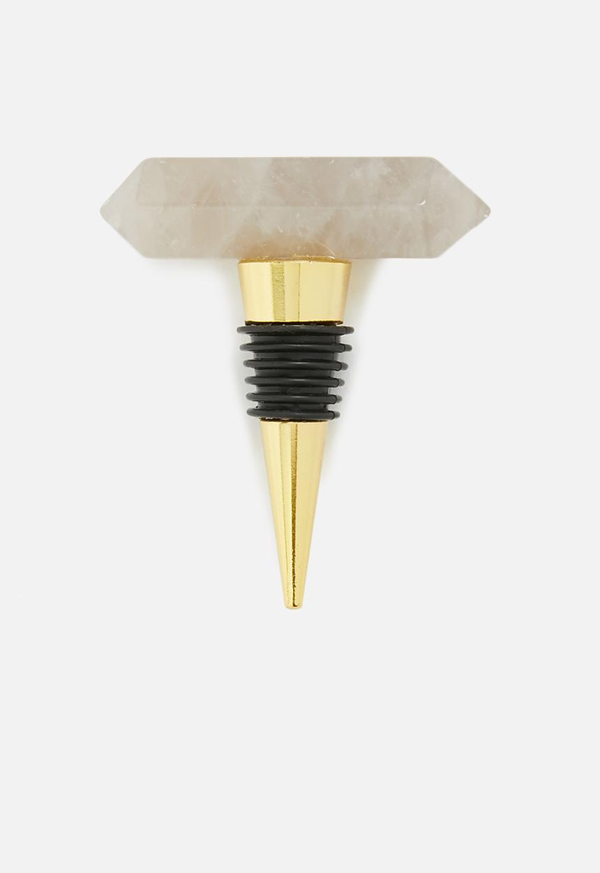 Four One Wine - Anza stylish gemstone wine stopper- smoky quartz