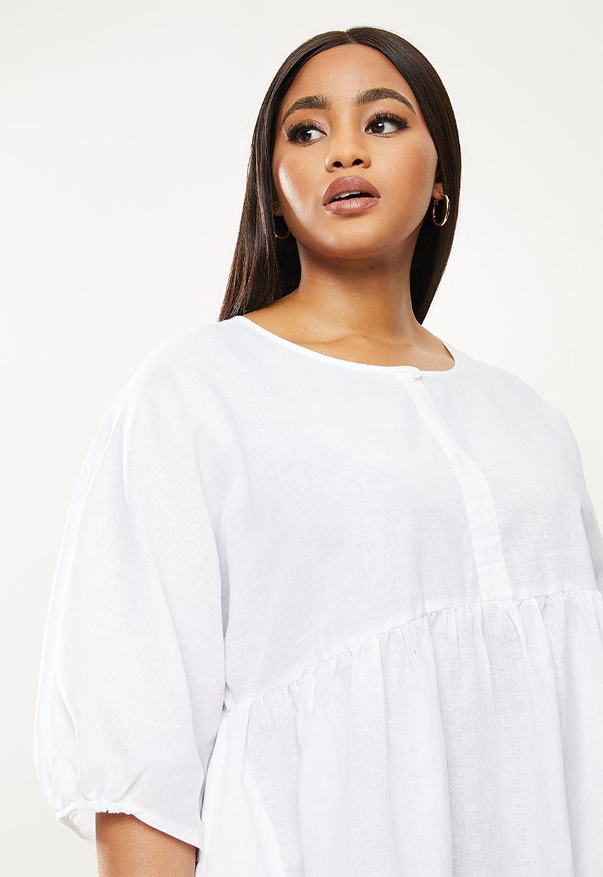AMANDA LAIRD CHERRY - Plus twins dress - white
