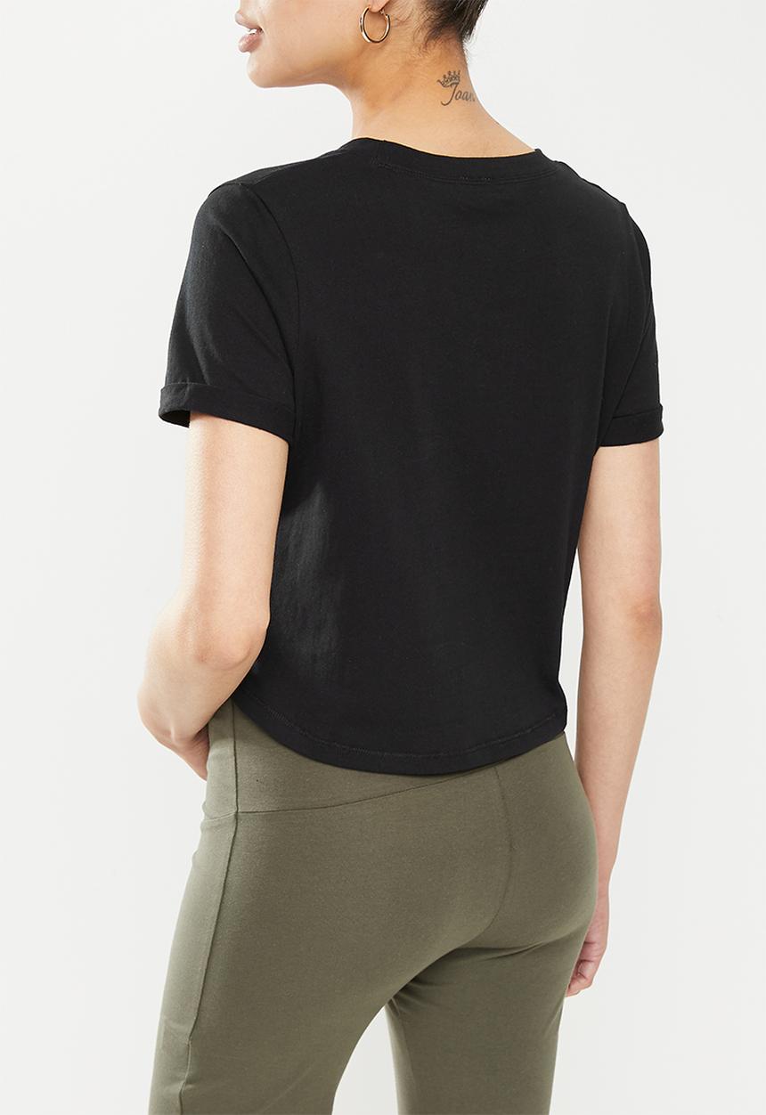 Cotton On - Maternity high low short sleeve top - black